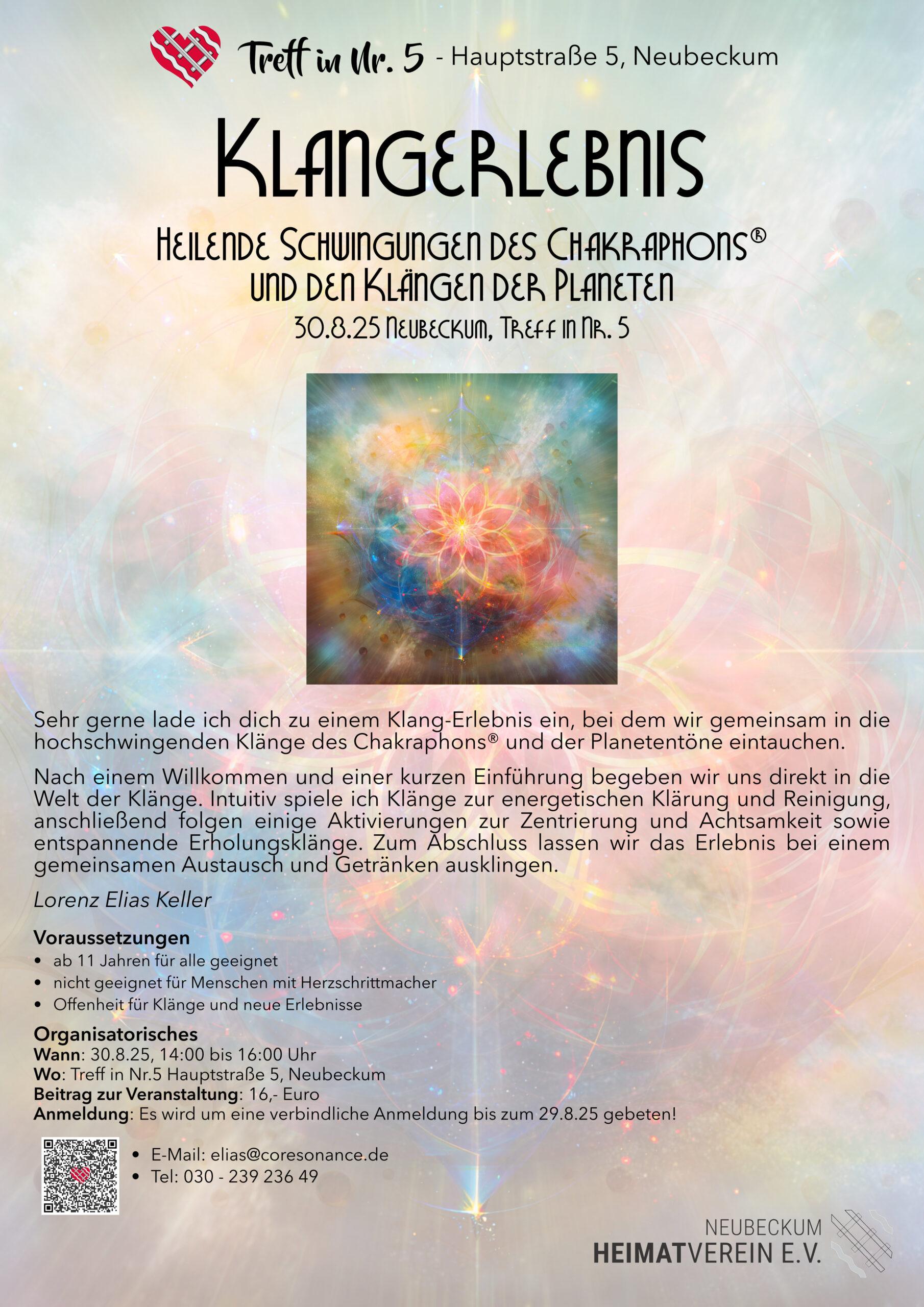 Klangerlebnis am 30. August 2025 Neubeckum